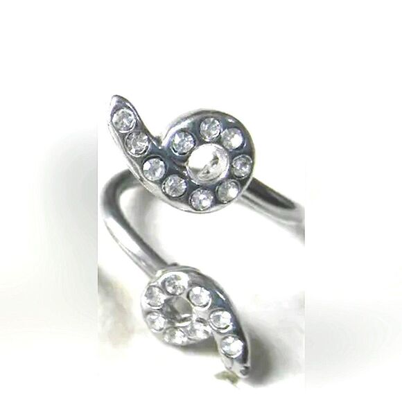 ‘69’ Swirl Belly Ring 🔥Blue or Silver l New - Picture 4 of 4